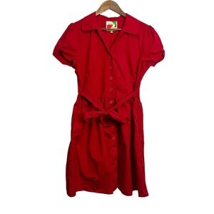 Fervour Red Pin Up Cotton Retro Dress XL